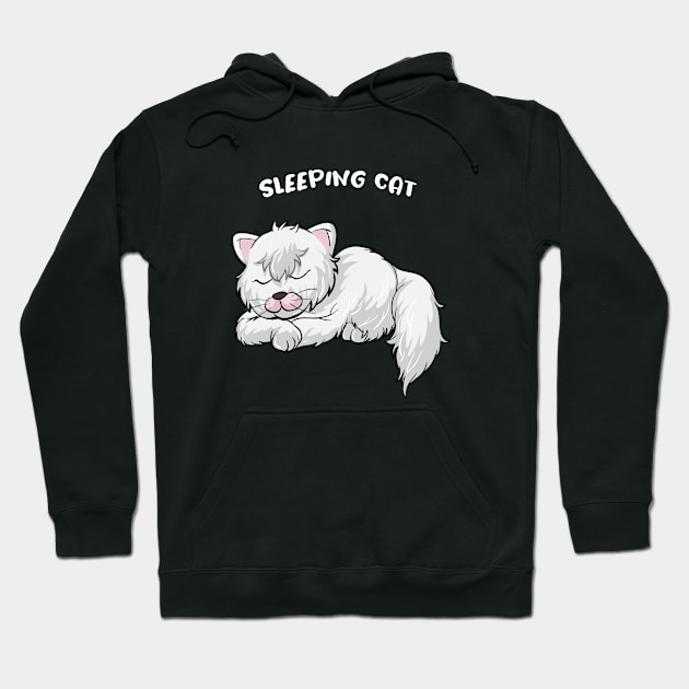 Cute Cat Meow Animal Hoodie by JeffDesign